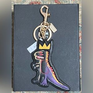Coach X Jean Michel Basquiat Rexy Bag Charm In Signature Canvas